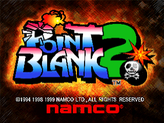 Point Blank 2 title screen for Playstation